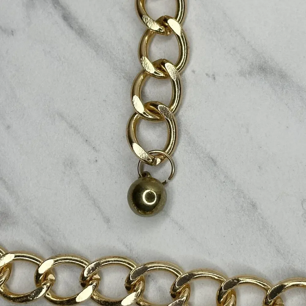 Chunky Gold Tone Multi Chain Link Belt Small/Medium (S/M) Y2K Festival ✨
